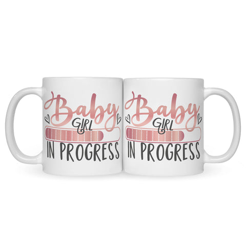 Bedruckte Tasse mit Spruch Baby in Progress