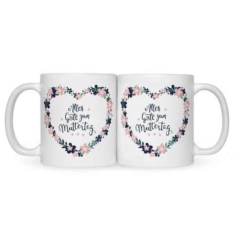 Bedruckte Tasse mit Spruch Alles gute zum Muttertag
