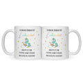 Bedruckte Tasse mit Spruch Königin der Einhörner