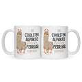Bedruckte Tasse mit Spruch Die coolsten Alpakas