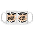 Bedruckte Tasse mit Spruch Biker werden nicht grau