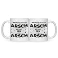 Bedruckte Tasse mit Spruch Du bist mein Arsch