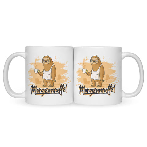 Bedruckte Tasse mit Spruch Morgenmuffel