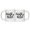 Bedruckte Tasse mit Spruch Konfetti im Herzen