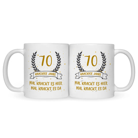 Bedruckte Tasse mit Spruch Knackige Jahre