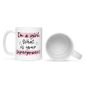 Bedruckte Tasse mit Spruch I'm a girl