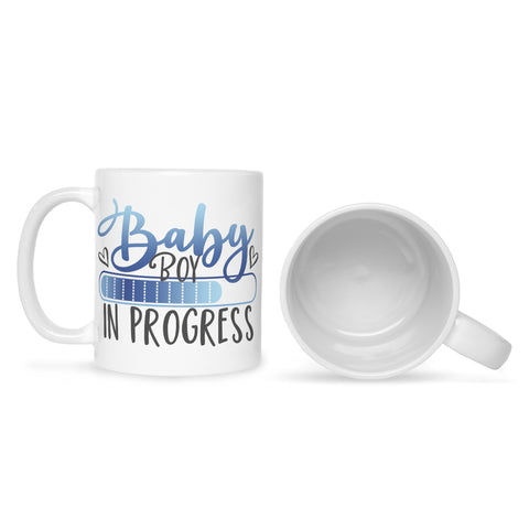 Bedruckte Tasse mit Spruch Baby in Progress
