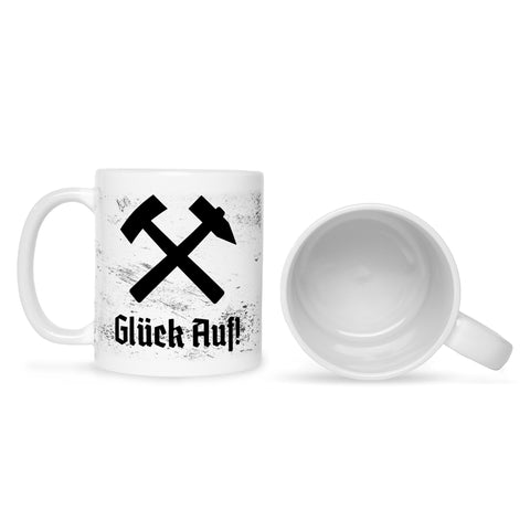 Bedruckte Tasse mit Spruch Glück Auf!