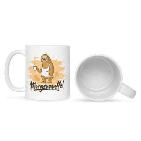 Bedruckte Tasse mit Spruch Morgenmuffel