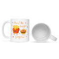Bedruckte Tasse mit Spruch Burger to my fries