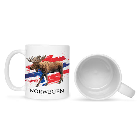 Bedruckte Tasse mit Motiv Norwegen