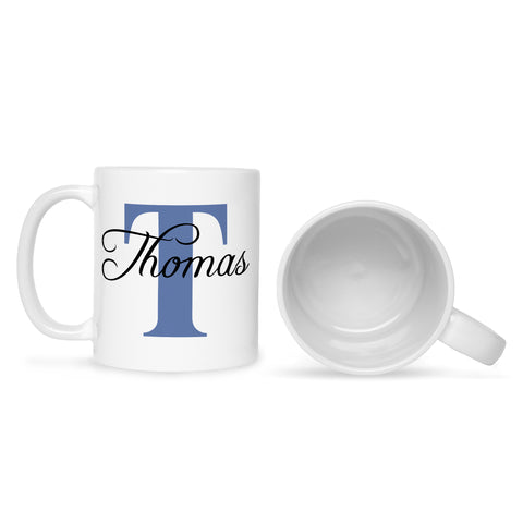 Bedruckte Tasse mit Initialen und Namen