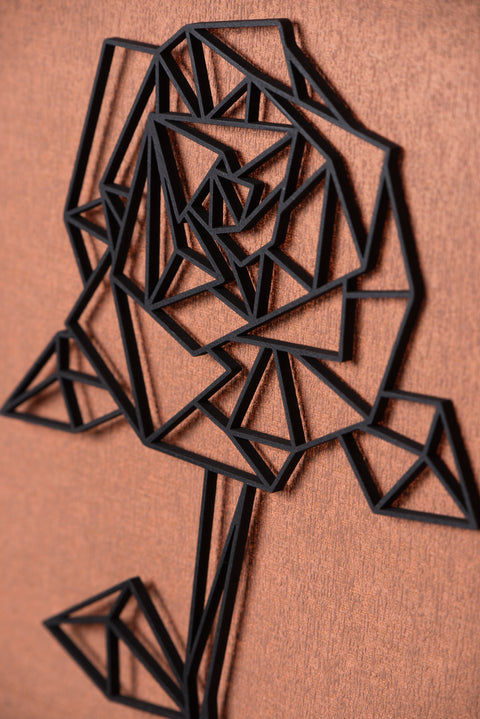 Origami Rose aus Holz -