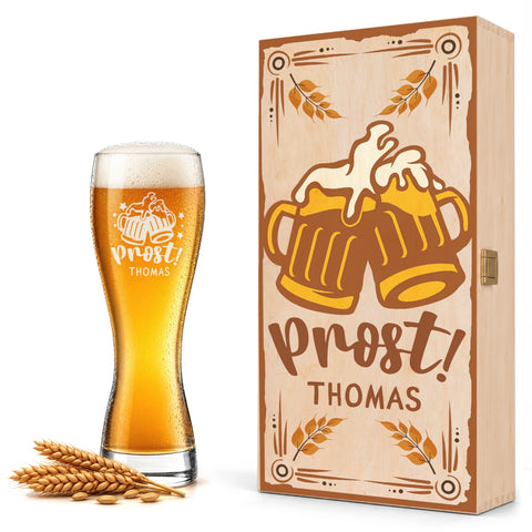 Stölzle Lausitz Weizenglas "Prost Bier" mit Namen
