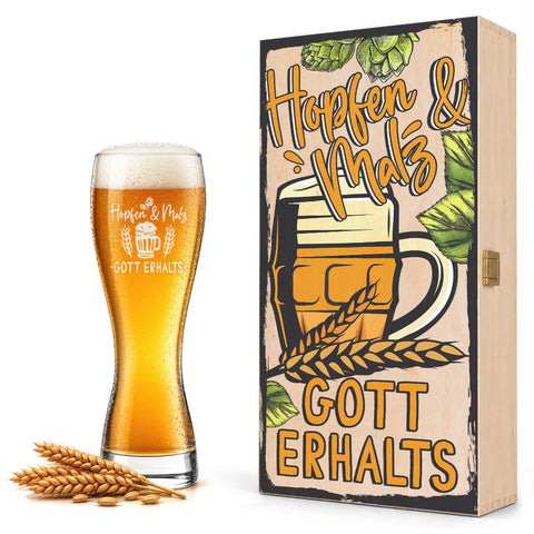 Stölzle Lausitz Weizenglas "Hopfen und Malz Gott erhalts"