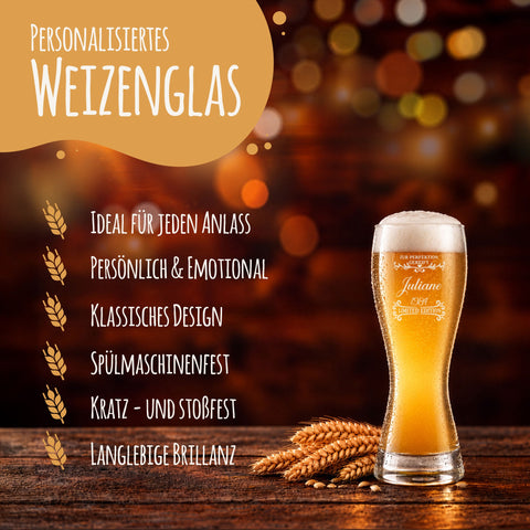 Stölzle Lausitz Weizenglas "Zur Perfektion gereift"