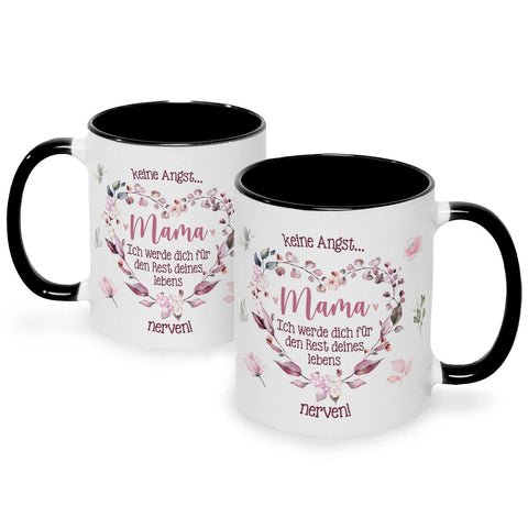Bedruckte Tasse mit Spruch Keine Angst Mama