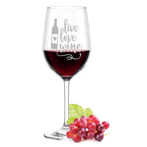 Stölzle Lausitz Weinglas mit Gravur "Live Love Wine"