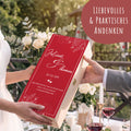 Stölzle Lausitz Weingläser mit Gravur "Red Flowers" Design als Set inkl. bedruckter Holzkiste