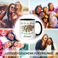 Bedruckte Tasse Faultier in Rente - Personalisiert mit Name