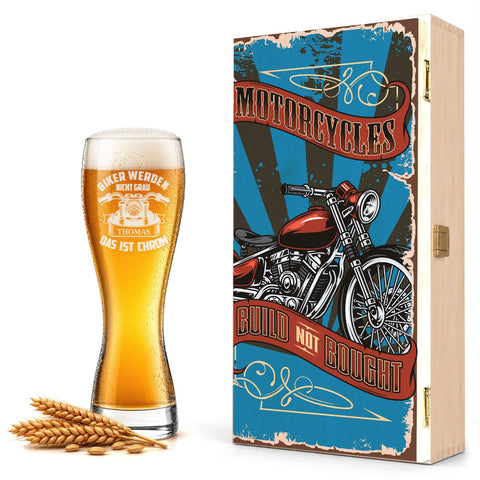 Stölzle Lausitz Weingläser mit Gravur "Motorcycles" Design im Set