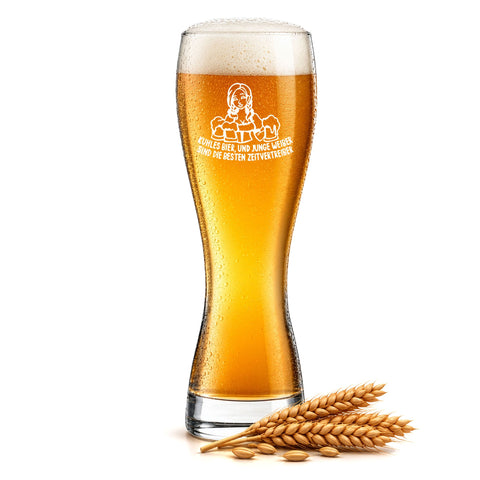 Stölzle Lausitz Weizenglas "Kühles Bier und junge Weiber"