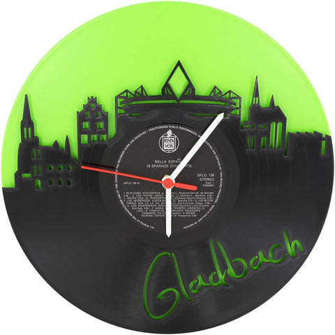 Wanduhr aus Vinyl Gladbach Fan Uhr Colored