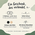 Zwei Rahmen, echte Schnur und dein Wunschtext