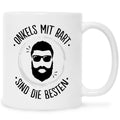 Bedruckte Tasse mit Name - Onkels mit Bart