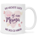 Bedruckte Tasse mit Spruch Das höchste Glück