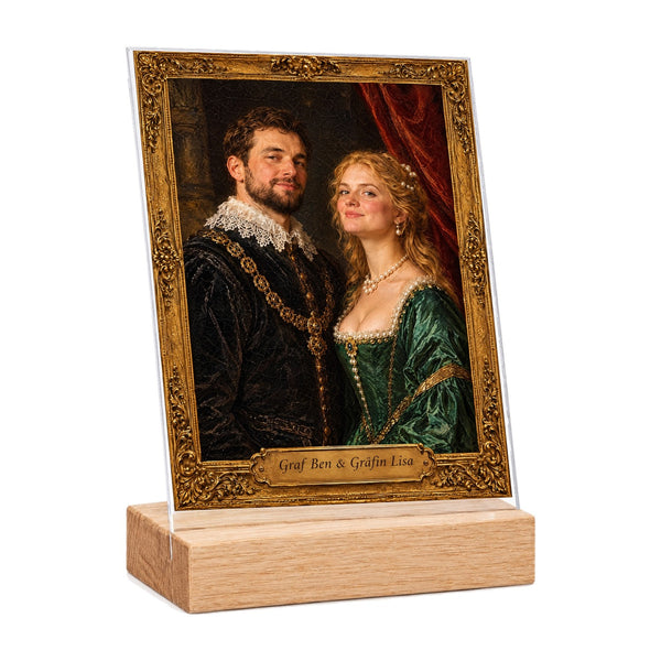 Ölgemälde auf Acrylglas - Personalisiertes Portrait aus Eurem Foto GRAVURZEILE