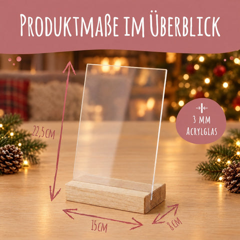 Die Heimfahrt auf Acrylglas - Personalisiertes Weihnachtsgeschenk für Paare & Familien GRAVURZEILE – Bild 6