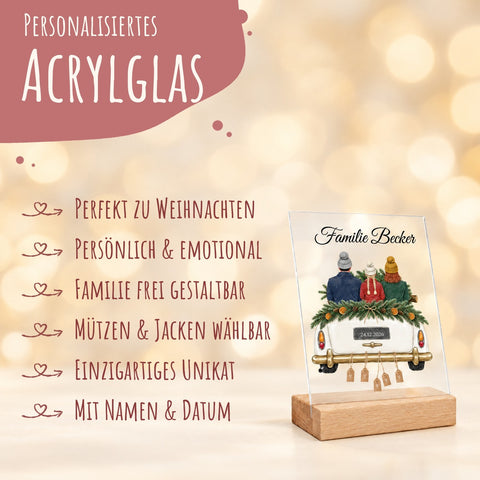 Die Heimfahrt auf Acrylglas - Personalisiertes Weihnachtsgeschenk für Paare & Familien GRAVURZEILE – Bild 7