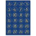 Adventskalender Zahlenaufkleber zum basteln mit bunten Zahlen für Weihnachten zum Selbstgestalten