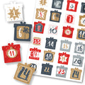 Adventskalender Zahlenaufkleber zum basteln mit bunten Zahlen für Weihnachten zum Selbstgestalten