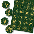 Adventskalender Zahlenaufkleber zum basteln mit bunten Zahlen für Weihnachten zum Selbstgestalten