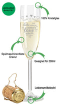 Leonardo Sektglas mit Gravur im "Amore" Design