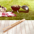 Grillzange mit Gravur aus Buchenholz 30cm -