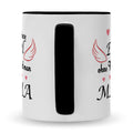 Bedruckte Tasse mit Spruch Engel ohne Flügel
