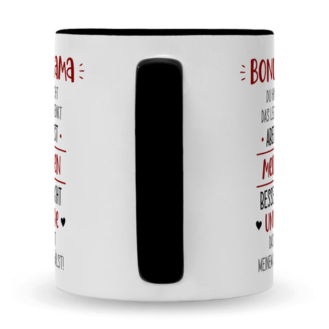 Bedruckte Tasse mit Spruch Bonus Eltern