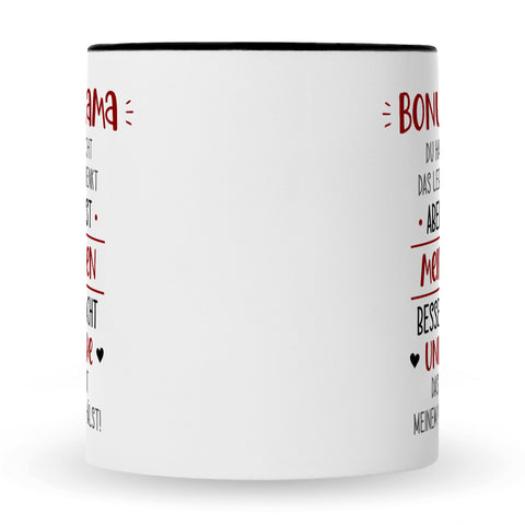 Bedruckte Tasse mit Spruch Bonus Eltern