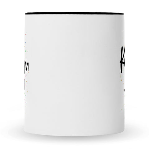 Bedruckte Tasse mit Spruch Konfetti im Herzen