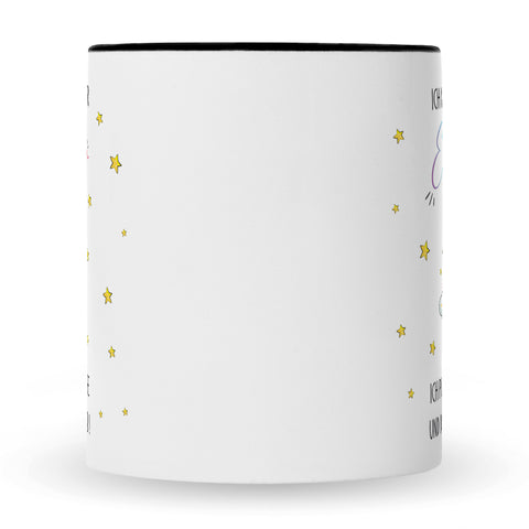 Bedruckte Tasse mit Spruch Königin der Einhörner