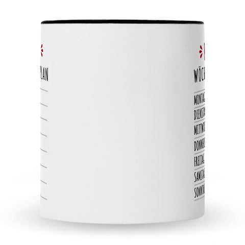 Bedruckte Tasse mit Spruch Ruhestand Plan