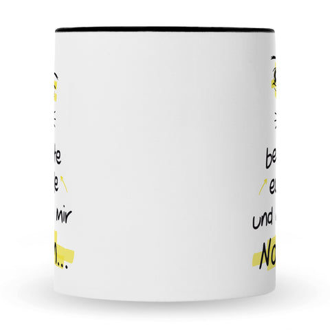 Bedruckte Tasse mit Spruch Ich beobachte euch alle