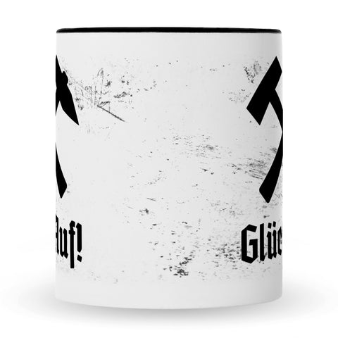 Bedruckte Tasse mit Spruch Glück Auf!
