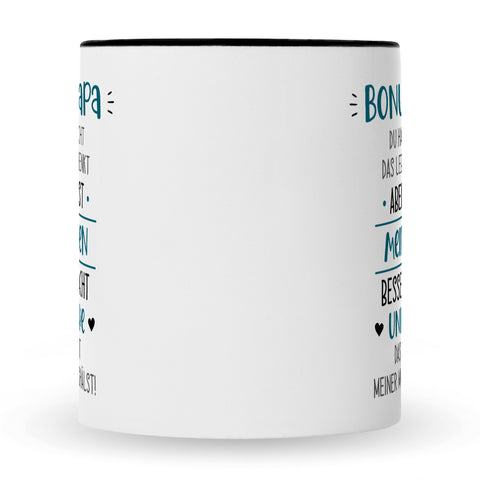 Bedruckte Tasse mit Spruch Bonus Eltern