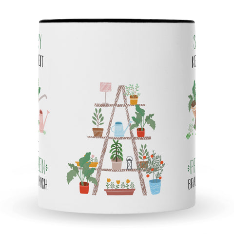 Bedruckte Tasse mit Spruch Meine Pflanzen brauchen mich