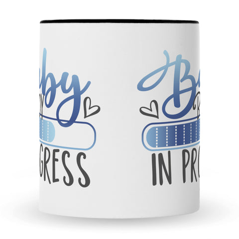 Bedruckte Tasse mit Spruch Baby in Progress