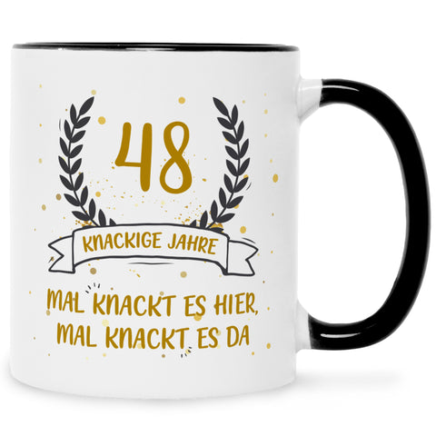 Bedruckte Tasse mit Spruch Knackige Jahre